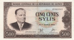 Guinea, 500 Sylis, 1980, AUNC, p27