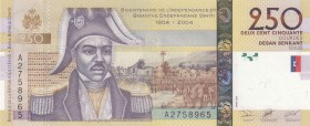 Haiti, 250 Gourdes, 2004, UNC, p276a
Jean Jacques Dessalines Portrait