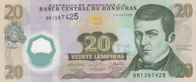 Honduras, 20 Lempiras, 2008, UNC, p95
Polymer plastics banknote