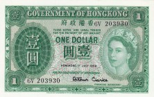 Hong Kong, 1 Dollar, 1959, UNC, p324Ab
Queen Elizabeth II. Potrait