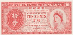 Hong Kong, 10 Cents, 1961/1965, UNC, p327
Queen Elizabeth II. Potrait