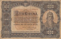Hungary, 1.000 Korona, 1920, POOR, p66a