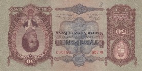 Hungary, 50 Pengö, 1932, VF, p99