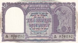 India, 10 Rupees, 1962, UNC(-), p40b
It has a punch hole.
