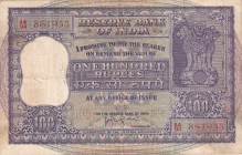 India, 100 Rupees, 1957/1962, POOR, p44