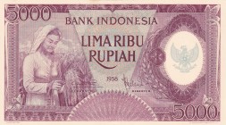 Indonesia, 5.000 Rupiah, 1958, UNC, p64
