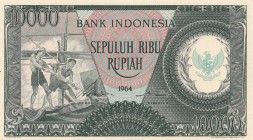 Indonesia, 10.000 Rupiah, 1964, UNC, p100