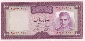 Iran, 100 Rials, 1971/1973, UNC, p91c
Shah Muhammed Rıza Pehlevi Portrait