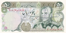 Iran, 50 Rials, 1974-1979, UNC, p101c, CANCALLED
Revocation stamp shot