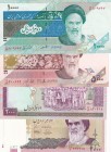 Iran, 2.000-5.000-10.000 Rials, (Total 4 banknotes)
2.000 Rials, 2005, UNC, p144; 2.000 Rials, 2005, UNC p144; 5.000 Rials, 1993, UNC, p145; 10.000 R...