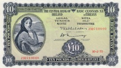 Ireland, Republic, 10 Pounds, 1975, VF, p66c