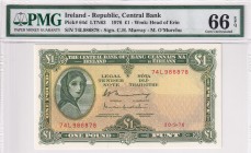 Ireland, 1 Pound, 1976, UNC, p64d
PMG 66 EPQ