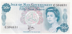 Isle of Man, 50 New Pence, 1979, AUNC, p33a
Queen Elizabeth II. Potrait