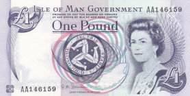 Isle of Man, 1 Pound, 1983, UNC, p40c
Queen Elizabeth II. Potrait