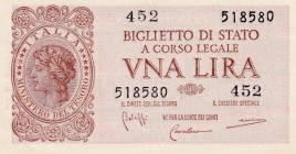 Italy, 1 Lira, 1944, UNC, p29b