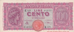 Italy, 100 Lire, 1944, AUNC, p75a