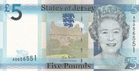 Jersey, 5 Pounds, 2010, UNC, p33a
Queen Elizabeth II. Potrait