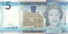 Jersey, 5 Pounds, 2010, UNC, p33
Queen Elizabeth II. Potrait