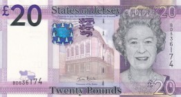 Jersey, 20 Pounds, 2010, UNC, p35a
Queen Elizabeth II. Potrait