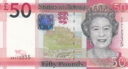 Jersey, 50 Pound, 2019, UNC, p36b
Queen Elizabeth II. Potrait