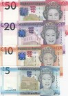 Jersey, 5-10-20-50 Pounds, 2010/2019, UNC, p34b, p35, p36, p37b, (Total 4 banknotes)
Queen Elizabeth II. Potrait