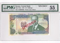 Kenya, 10 Shillings, 1991, AUNC, p24cs, SPECIMEN
PMG 55