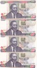 Kenya, 100 Shillings, 2010, AUNC, p48, (Total 4 banknotes)