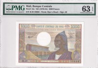 Mali, 1.000 Francs, 1970/1984, UNC, p13e
PMG 63 EPQ