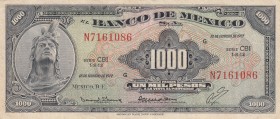 Mexico, 1.000 Pesos, 1977, VF, p52t
Banco De Mexico