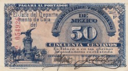 Mexico, 50 Centavos, 1915, XF, pS879
Estado Libre Y Soberano De Mexico
