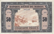Morocco, 50 Francs, 1943, XF(+), p26