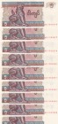 Myanmar, 5 Kyats, 1996, UNC, p70, (Total 10 consecutive banknotes)