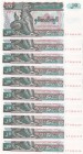 Myanmar, 20 Kyats, 1994, UNC, p72, (Total 10 consecutive banknotes)