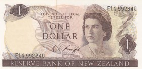 New Zealand, 1 Dollar, 1975/1977, UNC, p163c
Queen Elizabeth II. Potrait