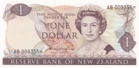New Zealand, 1 Dollar, 1981/1985, UNC, p169a, REPLACEMENT
Queen Elizabeth II. Potrait