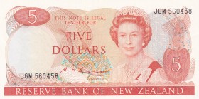 New Zealand, 5 Dollars, 1985/1989, AUNC, p171b
Queen Elizabeth II. Potrait