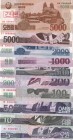 North Korea, 5-10-50-100-200-500-1.000-2.000-5.000-5.000 Won, 2013, UNC, (Total 10 banknotes)
5 Won, pCS9; 10 Won, pCS10; 50 Won, pCS11; 100 Won, p61...