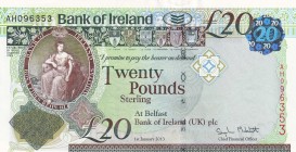 Northern Ireland, 20 Pounds, 2013, UNC, p88a