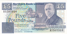 Northern Ireland, 5 Pounds, 1990, UNC, p193b