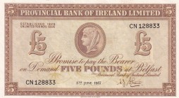 Northern Ireland, 5 Pounds, 1957, UNC(-), p242
