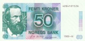 Norway, 50 Kroner, 1989, UNC(-), p42e