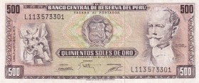 Peru, 500 Soles de Oro, 1975, VF(+), p110