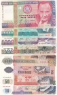 Peru, 10-50-100-500-1.000-5.000-10.000-50.000 Intis, 1987/1988, UNC, (Total 8 banknotes)
10 Intis, 1987, p129; 50 Intis, 1987, p131b; 100 Intis, 1987...