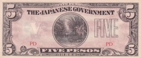 Philippines, 5 Pesos, 1942, UNC, p107
Japanese Occupation WWII