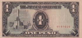 Philippines, 1 Peso, 1943, XF, p109
Japanese Occupation WWII