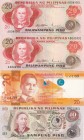 Philippines, 10-20 Pisos, UNC, (Total 4 banknotes)
10 Pisos, 1981, p167; 20 Pisos, 1970, p150; 20 Pisos, 1970, p150; 20 Pisos, 2014, p206