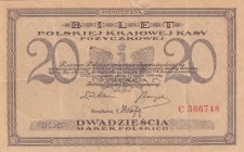 Poland, 20 Marek, 1919, VF, p21