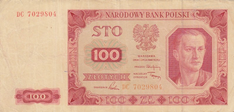 Poland, 100 Zlotych, 1948, VF, p139