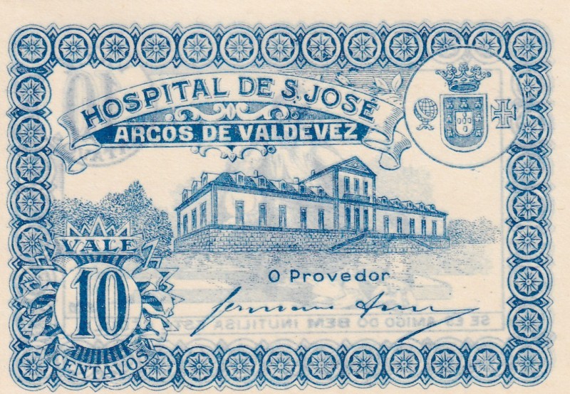 Portugal, 10 Centavos, 1920, UNC,
Hospital de S.Jose