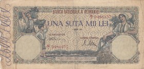 Romania, 100.000 Lei, 1945, VF, p58a